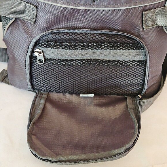 Outward Hound Dog Backpack Ripstop Pet Carrier Bag Padded Small Gray Cargo Pkts - Picture 8 of 12